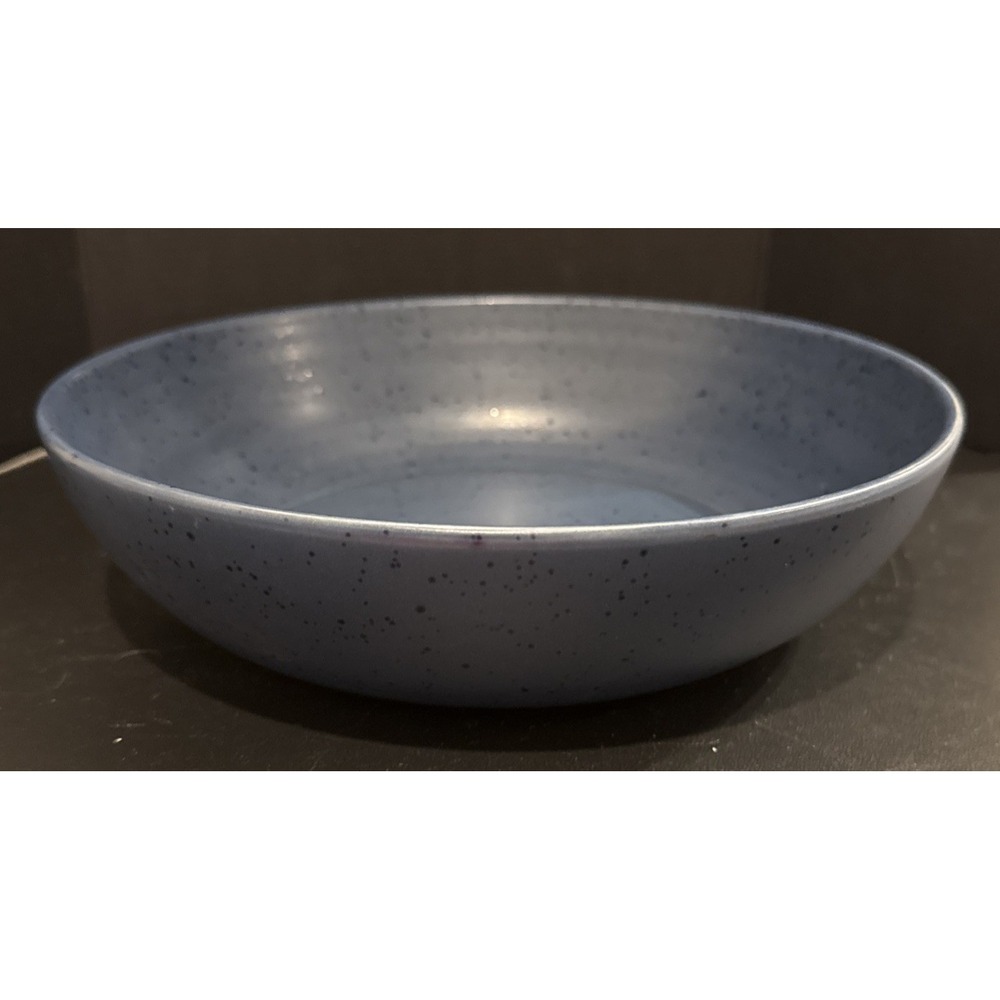 Bee And Willow Milbrook 10" Round Serving Bowl Blue‎ Speckled Stoneware NEW
